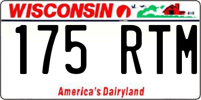 WI license plate 175RTM