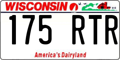 WI license plate 175RTR