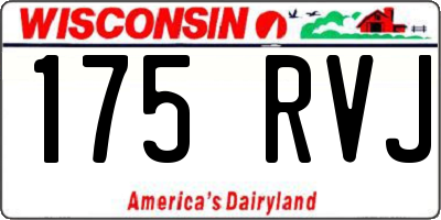 WI license plate 175RVJ