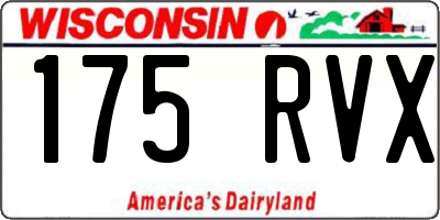 WI license plate 175RVX