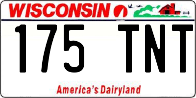 WI license plate 175TNT