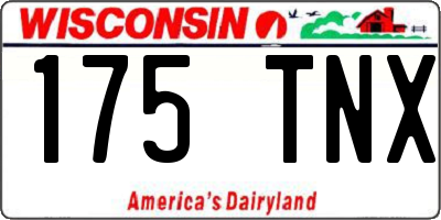 WI license plate 175TNX