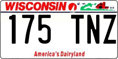 WI license plate 175TNZ