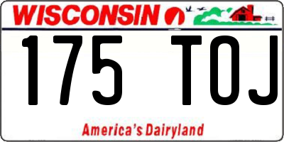 WI license plate 175TOJ