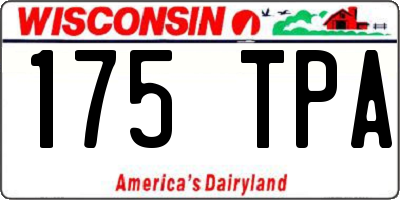 WI license plate 175TPA