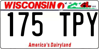 WI license plate 175TPY