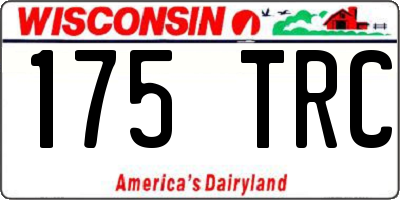 WI license plate 175TRC