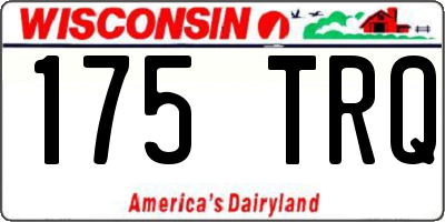 WI license plate 175TRQ