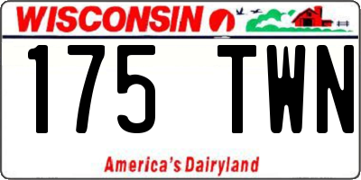 WI license plate 175TWN