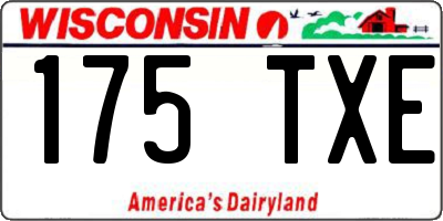 WI license plate 175TXE