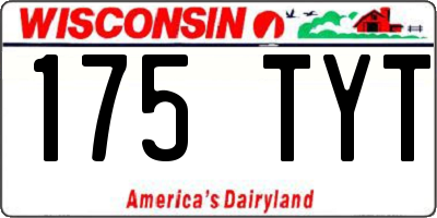 WI license plate 175TYT