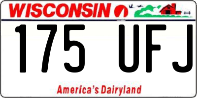 WI license plate 175UFJ
