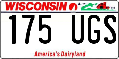WI license plate 175UGS