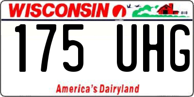 WI license plate 175UHG