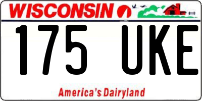 WI license plate 175UKE