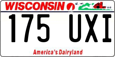 WI license plate 175UXI