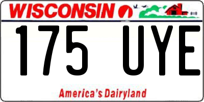 WI license plate 175UYE