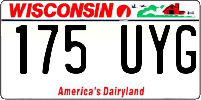 WI license plate 175UYG