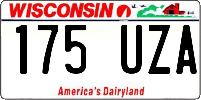 WI license plate 175UZA