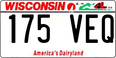 WI license plate 175VEQ