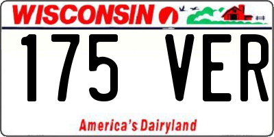 WI license plate 175VER