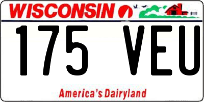 WI license plate 175VEU
