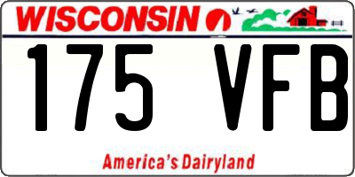 WI license plate 175VFB