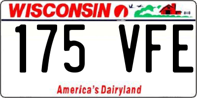 WI license plate 175VFE