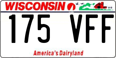 WI license plate 175VFF