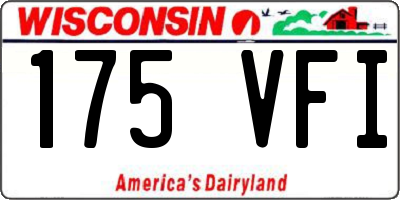 WI license plate 175VFI