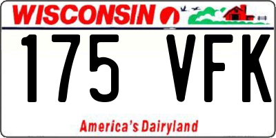 WI license plate 175VFK