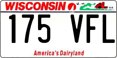 WI license plate 175VFL