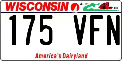 WI license plate 175VFN