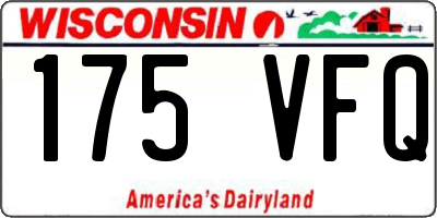 WI license plate 175VFQ