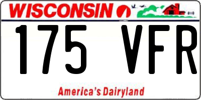 WI license plate 175VFR