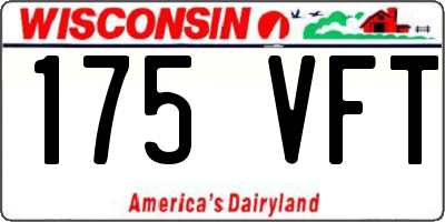 WI license plate 175VFT