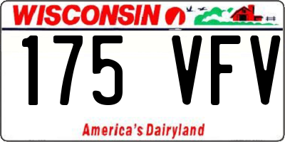 WI license plate 175VFV
