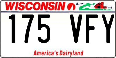 WI license plate 175VFY