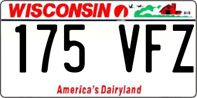WI license plate 175VFZ