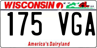 WI license plate 175VGA