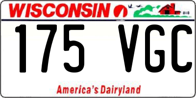 WI license plate 175VGC