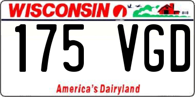 WI license plate 175VGD