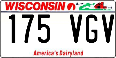 WI license plate 175VGV