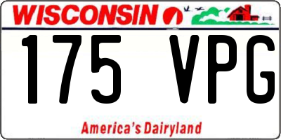 WI license plate 175VPG