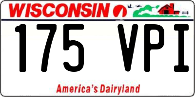 WI license plate 175VPI