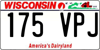 WI license plate 175VPJ