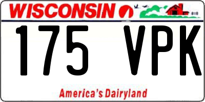 WI license plate 175VPK