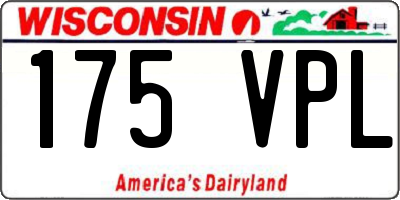 WI license plate 175VPL
