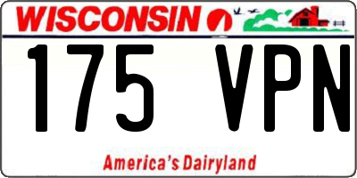 WI license plate 175VPN