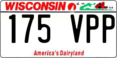 WI license plate 175VPP